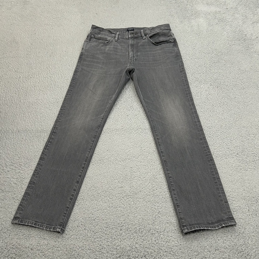 J Crew Jeans Mens 32x30 Gray Denim Straight Fit Classic Flex Cotton Stretch